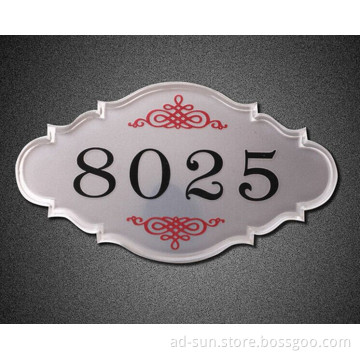 Restaurant Room Number High Quality Acrylic Sign